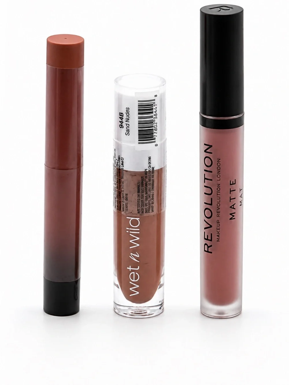 Nude Lip Bundle – Revolution, Maybelline,     Wet n Wild 3 Piece Lip Color – NEW